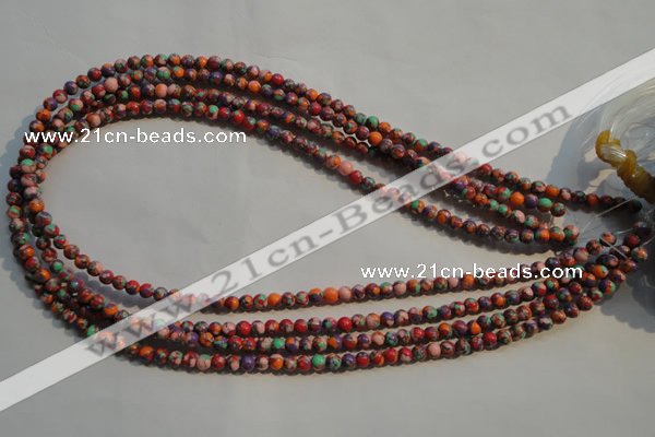 CTU2340 15.5 inches 4mm round synthetic turquoise beads