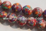 CTU2344 15.5 inches 12mm round synthetic turquoise beads