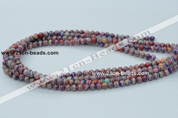 CTU239 16 inches 6mm round imitation turquoise beads wholesale