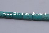 CTU24 15.5 inches 10*15mm rectangle blue turquoise beads Wholesale