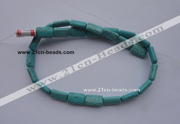 CTU24 15.5 inches 10*15mm rectangle blue turquoise beads Wholesale