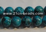 CTU2414 15.5 inches 12mm round synthetic turquoise beads