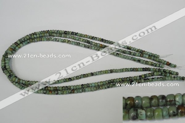 CTU2458 15.5 inches 3*4mm rondelle African turquoise beads wholesale