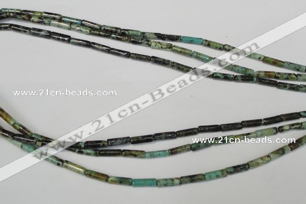 CTU2462 15.5 inches 3*10mm tube African turquoise beads wholesale