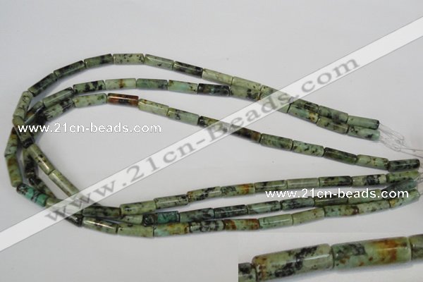 CTU2464 15.5 inches 5*15mm tube African turquoise beads wholesale