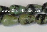 CTU2465 15.5 inches 7*10mm teardrop African turquoise beads wholesale