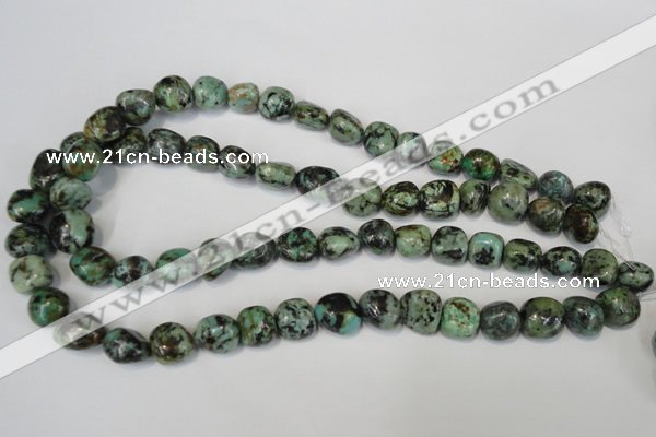 CTU2472 15.5 inches 12*13mm nuggets African turquoise beads wholesale