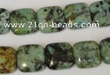 CTU2479 15.5 inches 14*14mm square African turquoise beads wholesale