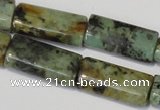 CTU2481 15.5 inches 8*16mm flat tube African turquoise beads wholesale