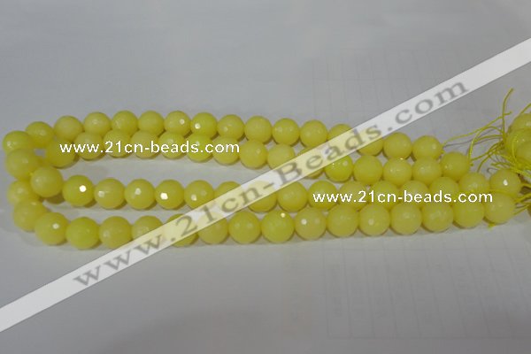 CTU2527 15.5 inches 12mm faceted round synthetic turquoise beads