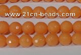 CTU2541 15.5 inches 8mm faceted round synthetic turquoise beads