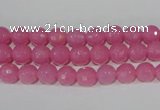 CTU2556 15.5 inches 6mm faceted round synthetic turquoise beads