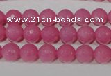 CTU2557 15.5 inches 8mm faceted round synthetic turquoise beads