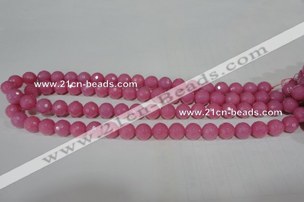 CTU2558 15.5 inches 10mm faceted round synthetic turquoise beads