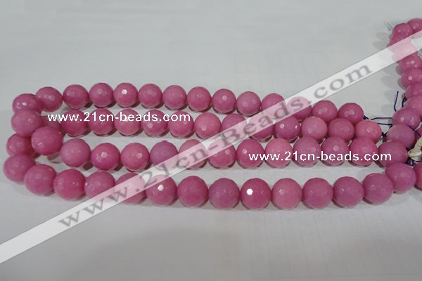 CTU2560 15.5 inches 14mm faceted round synthetic turquoise beads