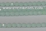 CTU2571 15.5 inches 4mm faceted round synthetic turquoise beads