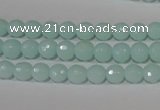 CTU2572 15.5 inches 6mm faceted round synthetic turquoise beads