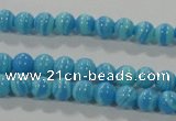 CTU2580 15.5 inches 4mm round synthetic turquoise beads