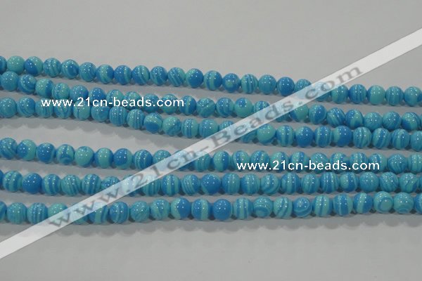 CTU2581 15.5 inches 6mm round synthetic turquoise beads