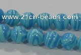 CTU2582 15.5 inches 8mm round synthetic turquoise beads