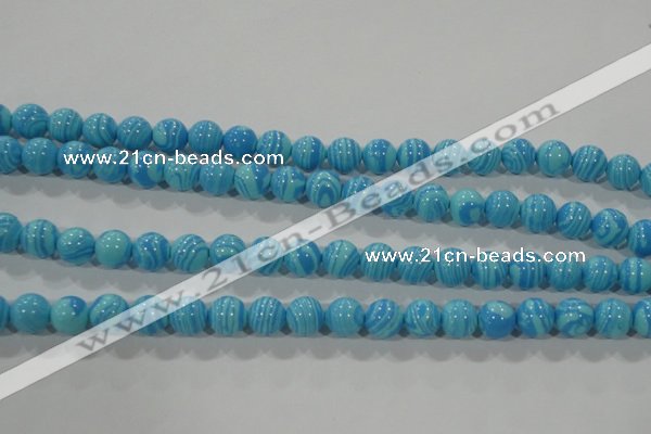 CTU2582 15.5 inches 8mm round synthetic turquoise beads