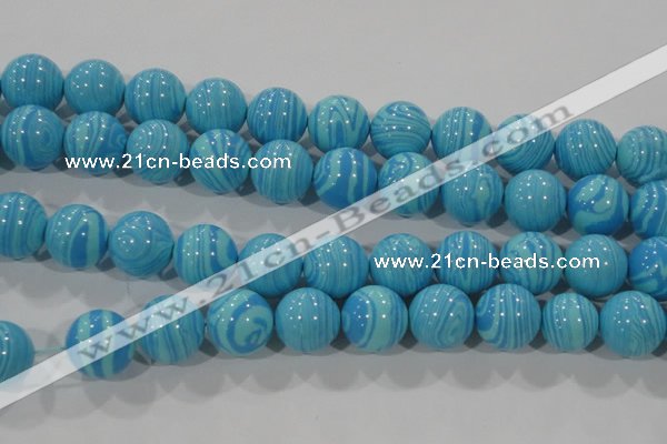 CTU2585 15.5 inches 14mm round synthetic turquoise beads