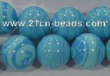 CTU2586 15.5 inches 16mm round synthetic turquoise beads