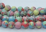 CTU259 16 inches 8mm round imitation turquoise beads wholesale