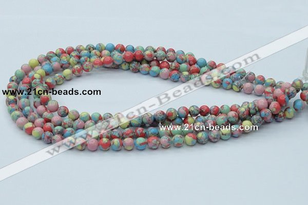 CTU259 16 inches 8mm round imitation turquoise beads wholesale