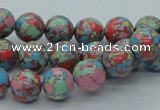 CTU260 16 inches 10mm round imitation turquoise beads wholesale