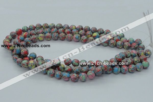 CTU260 16 inches 10mm round imitation turquoise beads wholesale