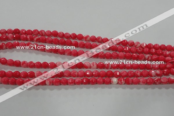 CTU2621 15.5 inches 6mm faceted round synthetic turquoise beads