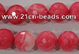 CTU2625 15.5 inches 14mm faceted round synthetic turquoise beads