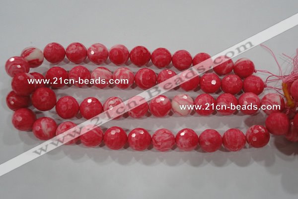 CTU2626 15.5 inches 16mm faceted round synthetic turquoise beads