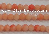 CTU2640 15.5 inches 3mm faceted round synthetic turquoise beads