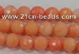 CTU2642 15.5 inches 6mm faceted round synthetic turquoise beads