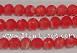 CTU2742 15.5 inches 8mm faceted round synthetic turquoise beads