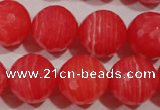 CTU2747 15.5 inches 18mm faceted round synthetic turquoise beads