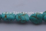 CTU30 15.5 inches 8*12mm freeform blue turquoise beads Wholesale