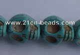 CTU32 15.5 inches 14*17*18mm skull shape blue turquoise beads