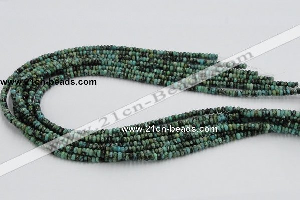 CTU404 15.5 inches 2*4mm rondelle African turquoise beads wholesale