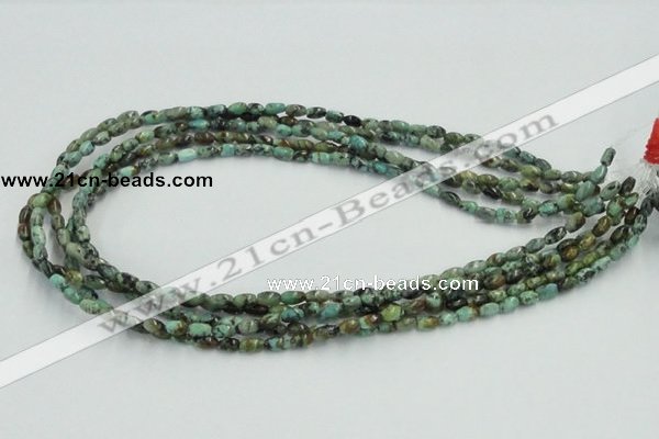 CTU406 15.5 inches 4*6mm rice African turquoise beads wholesale