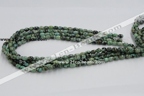 CTU407 15.5 inches 6*7mm rice African turquoise beads wholesale