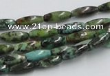 CTU408 15.5 inches 5*13mm rice African turquoise beads wholesale