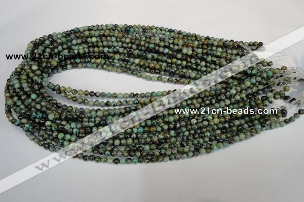 CTU480 15.5 inches 4mm round African turquoise beads wholesale