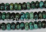 CTU484 15.5 inches 6*10mm rondelle African turquoise beads wholesale