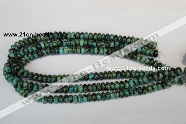 CTU484 15.5 inches 6*10mm rondelle African turquoise beads wholesale