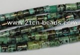 CTU485 15.5 inches 5*5mm - 5*8mm tube African turquoise beads wholesale