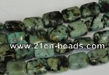 CTU494 15.5 inches 8*10mm rectangle African turquoise beads wholesale