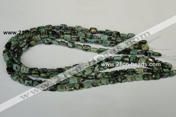 CTU494 15.5 inches 8*10mm rectangle African turquoise beads wholesale